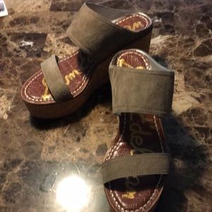 Sam Edelman leather wedge shoe